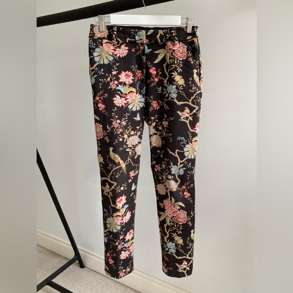 GP&Baker H&M Collab Floral Print Elastic Waistband Dress Pant